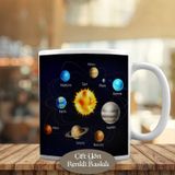 HEDIYELIK-1284-8563 Güneş Sistemi Görünümü Kupa Bardak