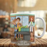 HEDIYELIK-25267 Hasta Çocuk ve Çocuk Doktoru Kupa Bardak