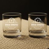 Hediyelik 2’li Kişiye Özel Isim Yazılı Single Malt Viski Bardağı Seti - Beyaz - 2 Adet