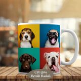 HEDIYELIK-6-64793 Binbir Surat Köpekler İllüstrasyon Kupa Bardak