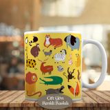 HEDIYELIK-66597 Amazon -Yabani Hayvanlar Kolyajı Kupa Bardak