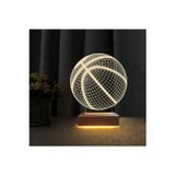 Hediyelik Basketbol Tasarımlı 3D Led Gece Lambası