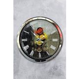 Hediyelik Dekoratif 52 Cm Krom Metal Mutfak Duvar Saati