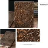 Hediyelik Deri Defter 3D Bakır Kabartmalı