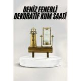 Hediyelik Kum Saati Retro Dekoratif Deniz Feneri Kum Saati Mir93409413
