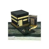 Hediyelik Kuran-ı Kerim, Eşarp, Tesbih ve Seccade Kabe Maketi Seti Siyah