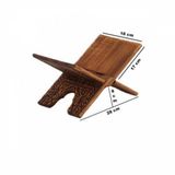 Hediyelik Rahle Ahşap Yakma Desenli Rahle 35 Cm