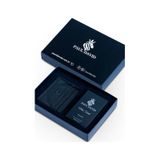 Hediyelik Set Özel Erkek Edp Parfüm Ve Siyah Deri Kartlık- Elma, Sandal, Tarçın Notaları, E-128-1 Amber