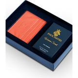 Hediyelik Set Özel Kadın Edp Parfüm ve Turuncu Deri Kartlık- Vanilya, Kahve, Armut Notalari, K-307*5