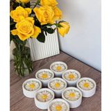 Hediyelik Tasarımlar 5 Adet Ev Dekorasyonu Mumlar | Daisy Mum Tasarımı | Mum Dekorasyon | Dekoratif Papatya Mum | Hediyelik Mum - Beyaz - Sarı