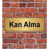 Hediyelikevi Altın Renk 10 x 20 cm Kan Alma Yazılı Metal Yönlendirme Levhası