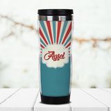 Hediyemen 400 ml Beyaz Retro Tasarımlı İsme Özel Termos