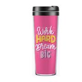 Hediyemen 400 ml Beyaz Work Hard Dream Big Termos
