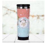 Hediyemen 400 ml Beyaz Yılbaşı Temalı Bardak Termos