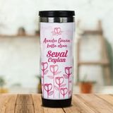 Hediyemen Anneye Hediye Özel Mesajlı 400 ml Beyaz Termos Bardak