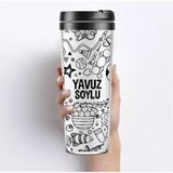 Hediyemen Arkadaşım İçin Hediye 0,4 lt Beyaz Termos Bardak