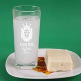 Hediyemen Aslan Figürlü İsme Özel Rakı Bardağı - 010 - Beyaz