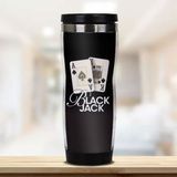 Hediyemen Black Jack Temalı 400 ml Beyaz Termos Bardak
