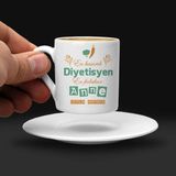 Hediyemen Diyetisyen Annelere Hediye Türk Kahvesi Fincanı - Beyaz - 1 Adet