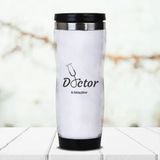 Hediyemen Doctor Tasarımlı İsimli 400 ml Beyaz Termos Bardak