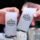 Hediyemen Erkek Sevgiliye Hediye Tasarım İkili Rakı Bardağı - 010 - Beyaz