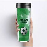 Hediyemen Futbol Topu Tasarımlı 400 ml Beyaz Termos Bardak