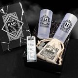 Hediyemen İsimli ve Harfli İkili Rakı Kadehi Seti Hediye Kutusu - 010 - Beyaz