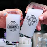 Hediyemen Kişiye Özel İkili Rakı Bardağı Seti - 010 - Beyaz
