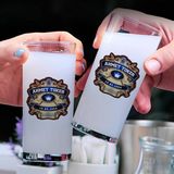 Hediyemen Kişiye Özel Renkli İsim ve Tarihli İkili Rakı Bardağı Seti - 010 - Beyaz