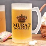 Hediyemen Kral Tacı Isme Özel Bira Bardağı