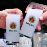 Hediyemen Kral Tacı Temalı Hediyelik İkili Rakı Bardağı Seti - 010 - Beyaz