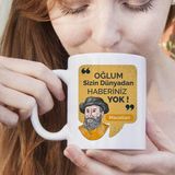 Hediyemen Macellan Esprili Kahve Kupası - Beyaz