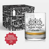 Hediyemen Orijinal Kutusunda Isime Özel Viski Bardağı - Beyaz - 1 Adet