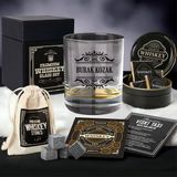 Hediyemen Premium Kutuda Kişiye Özel Nottingham Viski Bardağı Seti - Beyaz - 1 Adet