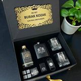 Hediyemen Premium Siyah Kutu Içinde Kişisel Viski Bardağı Hediye Seti - 1 Adet - 0 - Siyah