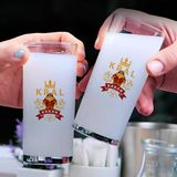 Hediyemen Renkli Kral Figürlü Kişiye Özel İkili Rakı Bardağı Seti - 010 - Beyaz