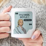 Hediyemen Robert Boyle Esprili Kahve Kupası - Mavi - Altın