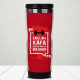 Hediyemen Sağlam Kafa Sağlam Vücutta Bulunur 0,4 lt Beyaz Termos