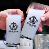 Hediyemen Tasarım İsme Özel İkili Hediyelik Rakı Bardağı - 010 - Beyaz