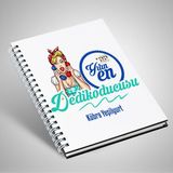 Hediyemen Yılın Dedikoducusu Isme Özel Defter - Beyaz - Spiralli - 18 X 12,5 cm