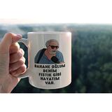 Hediyene Bak Banane Oğlum Baskılı Seramik Kahve Çay Kupası - Beyaz - 330 ml