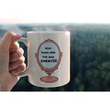 Hediyene Bak Bize Lazım Olan Tek Şey Enercii Baskılı Seramik Kahve Çay Kupası - Beyaz - 330 ml