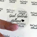 Hediyene Bak Şeffaf Sticker Güzel Günlerde Kullanın Etiketi Yuvarlak Sticker