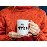 Hediyene Bak The Beatles Baskılı Seramik Kahve Çay Kupası - Beyaz - 330 ml