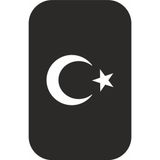 Hediyenebak Ay Yıldız Hilal Bayrak Araç, Araba, Oto, Motorsiklet, Kask, Laptop, Cam Sticker 40X30 Cm