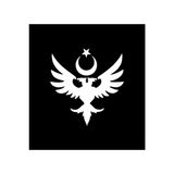 Hediyenebak Çift Başlı Kartal Ay Yıldız Araç, Araba, Oto, Motorsiklet, Kask, Laptop, Cam Sticker 20X20 Cm