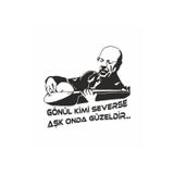 Hediyenebak Hediyene Bak Neşet Ertaş Araç, Araba, Oto, Motorsiklet, Kask, Laptop, Cam Sticker 15X14 Cm