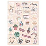 Hediyenebak Hediyene Bak Smile Temalı Sticker Seti | Bullet Journal Sticker | Defter | Çıkartma | Scrapbook