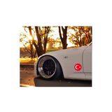 Hediyenebak Türk Bayrağı Ay Yıldız Araç, Araba, Motorsiklet, Kask, Laptop,Cam Sticker 10X10 Cm 2'Li