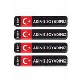 Hediyeni Al 4'lü Kişiye Özel Kan Grubu Motor Bisiklet Araba Kask Set Sticker Seti Damla Etiket 9x2,5 cm